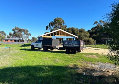 Local carpenter working on timber framing in Shoalwater WA